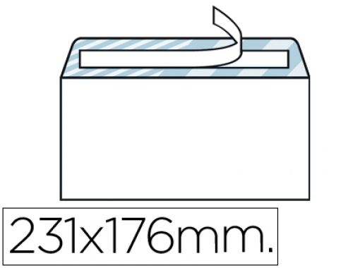 Envelope liderpapel n.12 quarto branco 176x231 mm tira de silicone pack de 500 unidades , Liderpapel , 31925 , 8423473319257